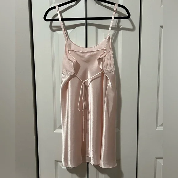 VTG Pink Oscar De La Renta Coquette Babydoll Nightgown (Size L)